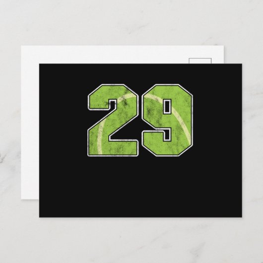 Tennis Ball 29 th Birthday Celebration Sports Gift Postkarte (Vorne/Hinten)