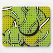 Tennis-Ball-abstrakte Collage Mousepad (Vorne)
