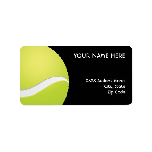 Tennis Ball Address Labels Adressaufkleber (Vorne)