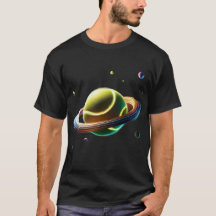 Tennis Ball als Saturn Planet, Sportraumdesign