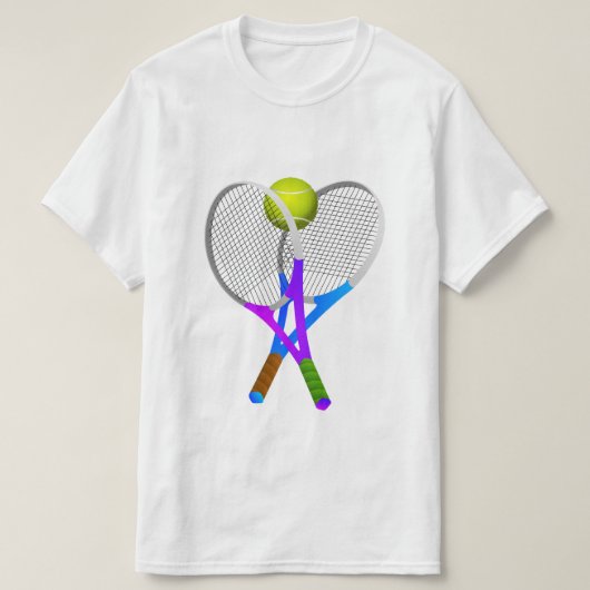 Tennis Ball and Rackets T-Shirt (Design vorne)