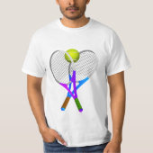 Tennis Ball and Rackets T-Shirt (Vorderseite)
