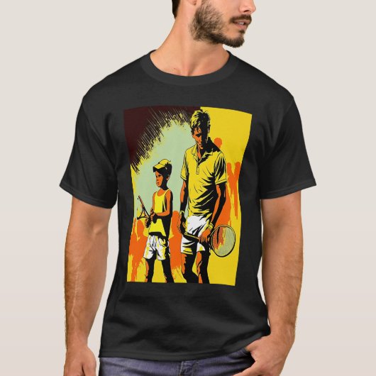 Tennis Ball And Tennis Racket Apparel Pop Father A T-Shirt (Vorderseite)
