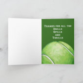 Tennis Ball Art Danke Coach (Innenseite)