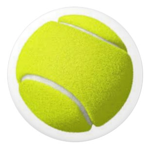 Tennis-Ball auf Keramik-Griffen und Zügen Keramikknauf