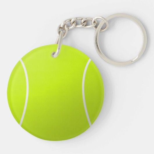 Tennis Ball benutzerdefinierte Initialen oder Text Schlüsselanhänger (Rückseite)
