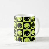 Tennis Ball Checkered Seamless Pattern Kaffeetasse (VorderseiteRechts)