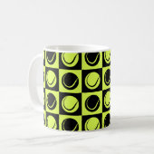Tennis Ball Checkered Seamless Pattern Kaffeetasse (Vorderseite Links)