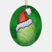 Tennis Ball Christmas Green Keramikornament (Rechts)