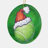 Tennis Ball Christmas Green Keramikornament (Links)