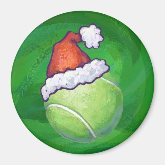 Tennis Ball Christmas Green Magnet (Vorne)