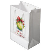 Tennis Ball Christmas Mittlere Geschenktüte (Vorderseite Schrägansicht)