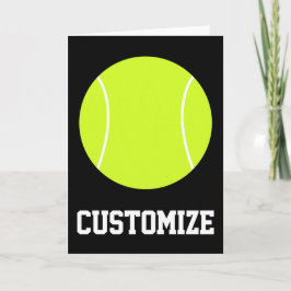 Tennis Ball Custom Text & Color Grußkarte Karte