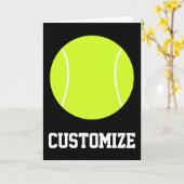 Tennis Ball Custom Text & Color Grußkarte Karte (Gelbe Blume)