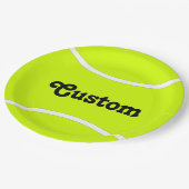 Tennis Ball Custom Text Team Party Paper Teller (Schrägansicht)