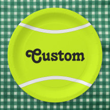 Tennis Ball Custom Text Team Party Paper Teller