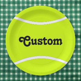 Tennis Ball Custom Text Team Party Paper Teller