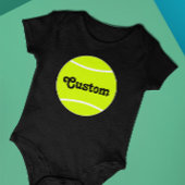 Tennis Ball Custom Text Tennis Baby Anzug Baby Strampler