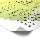 Tennis Ball Design 2024 Kalenderposter Poster (Ecke)