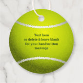 Tennis Ball Design Fevor Card Geschenkanhänger (Rückseite)