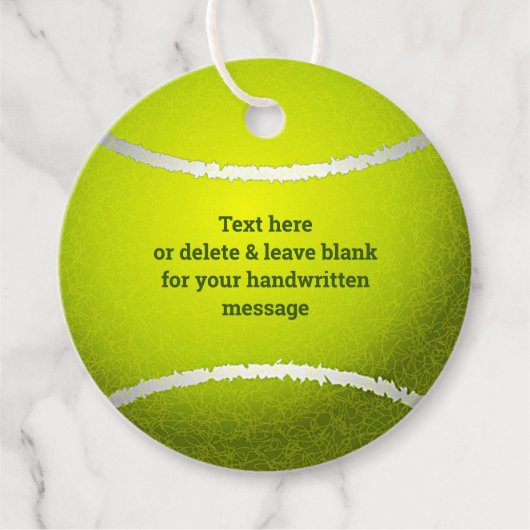 Tennis Ball Design Fevor Card Geschenkanhänger (Vorderseite)