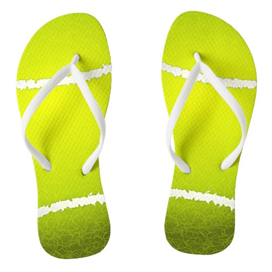Tennis Ball Design Flip Flops Badesandalen (Fußbett)