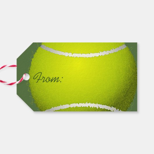 Tennis Ball Design Geschenk Tag Geschenkanhänger (Rückseite Horizontal)