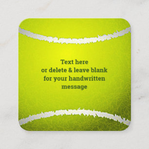 Tennis Ball Design Gunst Card Gunst Tags