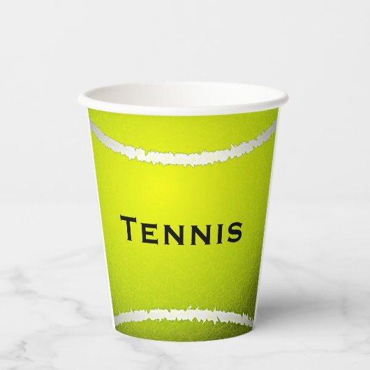 Tennis Ball Design Paper Cup Pappbecher (Vorderseite)