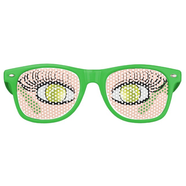 Tennis Ball Eyes Funny Fan Brille Sonnenbrille (Vorderseite)