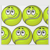 Tennis Ball Face Geschenkpapier (Flach)