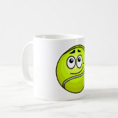 Tennis Ball Face Kaffeetasse (Vorderseite Links)