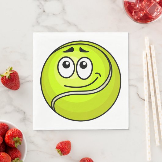 Tennis Ball Face Serviette (Beispiel)
