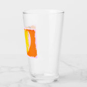 Tennis Ball farbenfroh Orange Yellow Pink Glass Cu Glas (Links)