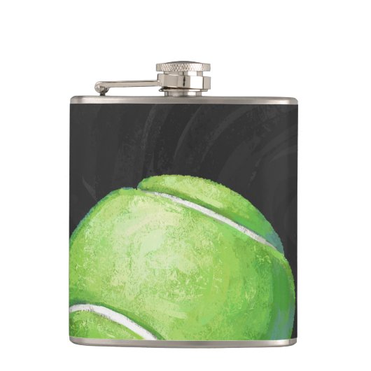 Tennis Ball Flachmann (Vorderseite)