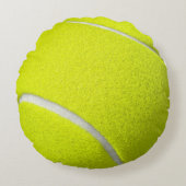 Tennis Ball Funny Look Rundes Kissen (Vorderseite)