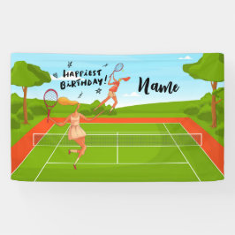 Tennis Ball für Tennis Spieler Geburtstagsparty Banner