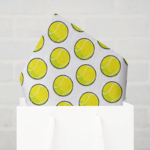 Tennis Ball Gelbes Weißes Sportfachpapier Seidenpapier