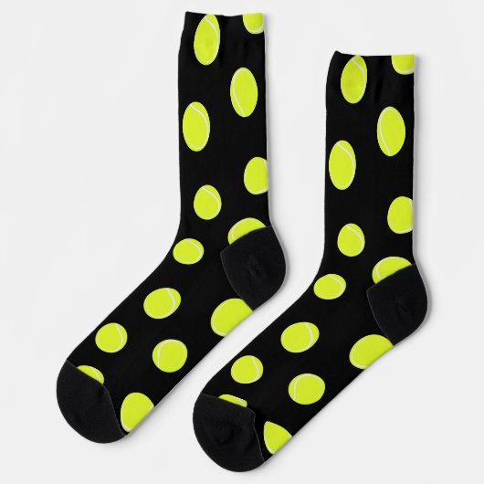 Tennis Ball Gemustert Black Socken (Linkes Detail)
