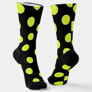 Tennis Ball Gemustert Black Socken