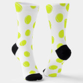 Tennis Ball Gemustert White Socken (Gewinkelt)