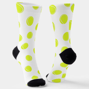 Tennis Ball Gemustert White Socken