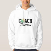 Tennis Ball Green & Yellow Coach Trainername Hoodie (Vorderseite)