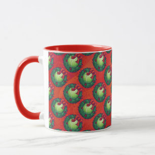 Tennis Ball in Wreath auf Rot Tasse