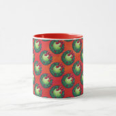 Tennis Ball in Wreath auf Rot Tasse (Zentrum)