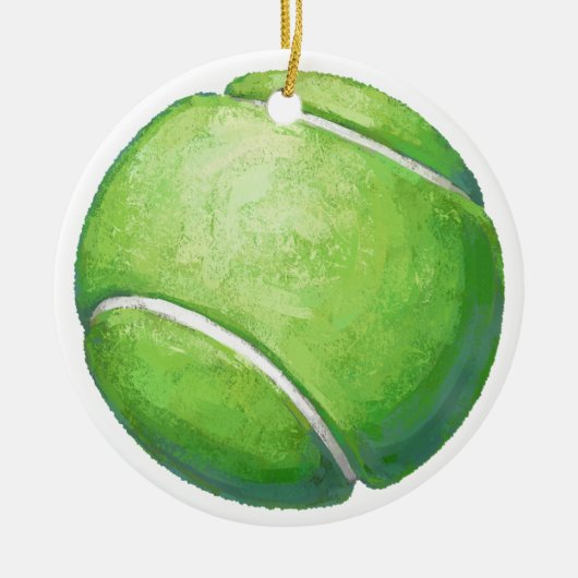 Tennis Ball Keramik Ornament (Vorne)