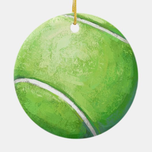 Tennis Ball Keramik Ornament (Hinten)