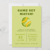 Tennis-Ball Kindergeburtstag Party Wassersport Einladung (Vorderseite)