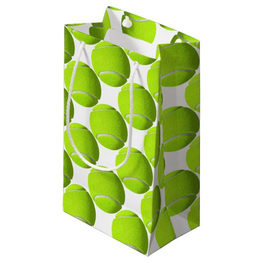 Tennis Ball Kleine Geschenktüte (Vorderseite Schrägansicht)