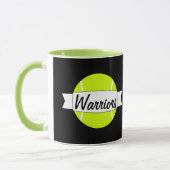 Tennis Ball Kundenname oder Text-Kaffee-Tasse Tasse (Links)